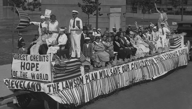 Lawsonian parade float in Cleveland, Ohio