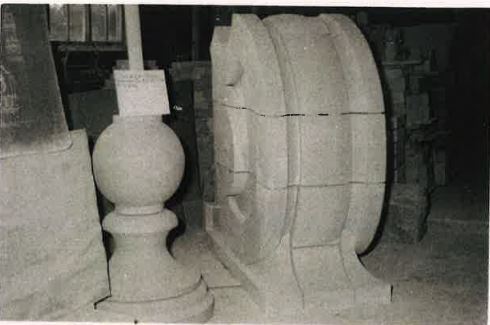 Cut stone for the towers of St. Cecilia Catholic Cathedral