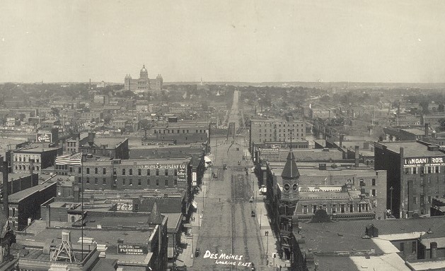 Des Moines, Iowa, looking east.