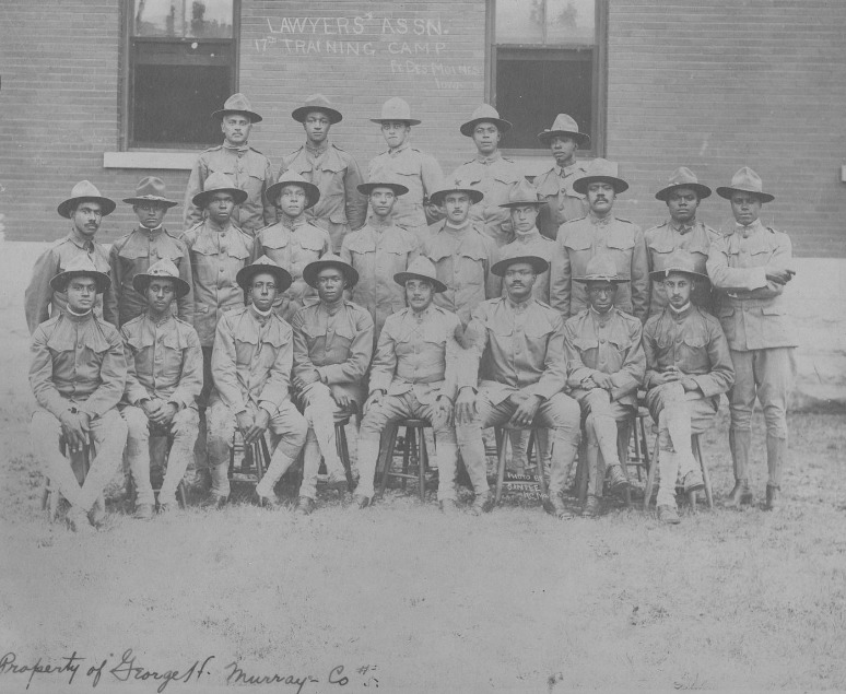 WWI Soldiers at 17th Training Camp at Ft. Des Moines, Iowa