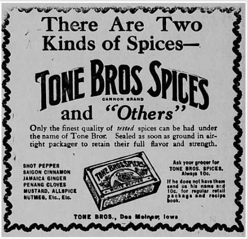 Tone Bros Spices Advertisement