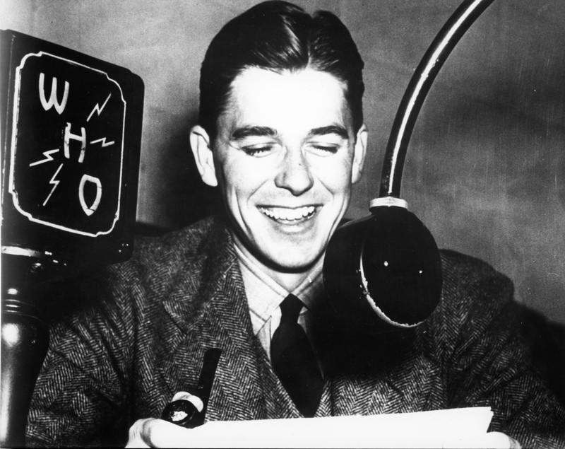 Ronald Reagan As a WHO Radio Announcer in Des Moines Iowa