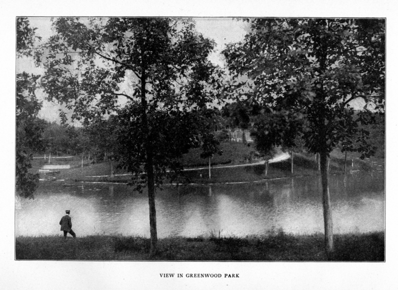 View of the lake at Greenwood Park